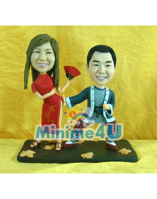 Funny couple minime doll