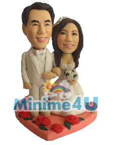 Sweet couple wedding minime doll