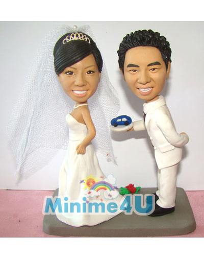 Cute Weddig couple minime doll