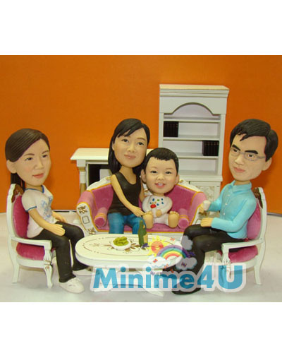 Warm family set minime doll