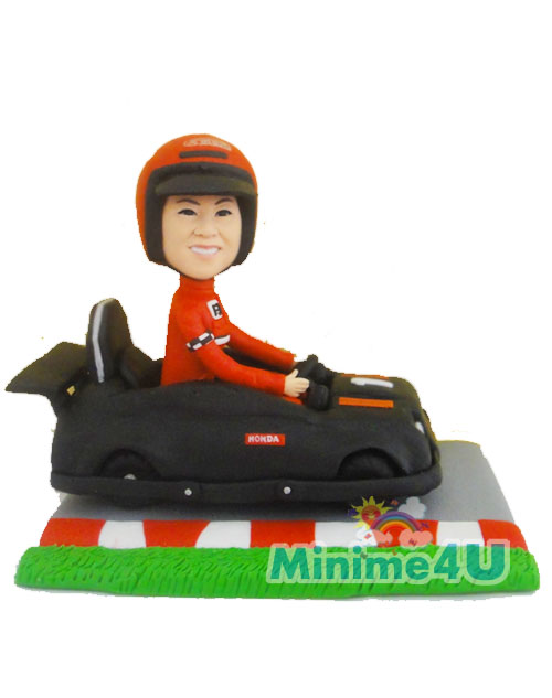 Kart driver cake topper