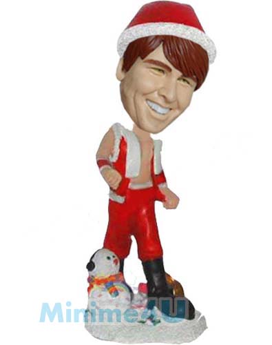 Man wearing Christmas outfit