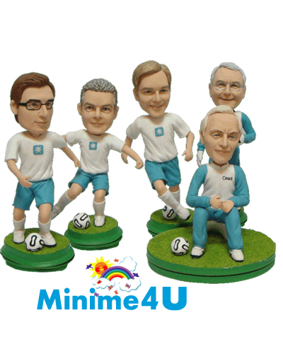 Fully customizable football team set for 5 people