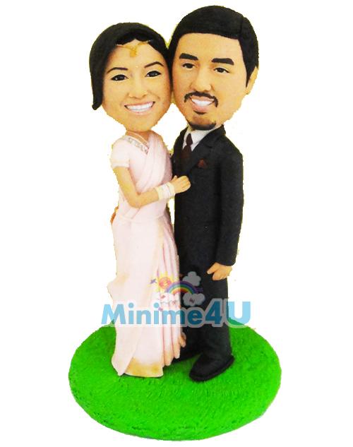 custom India style wedding cake topper