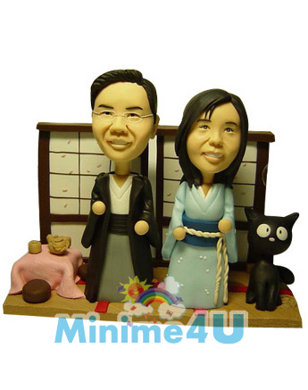 Japanese style scene mini me doll