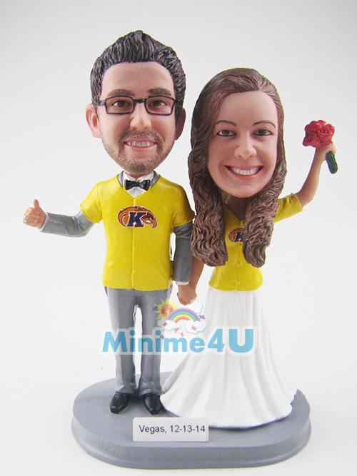 baseball fan wedding topper