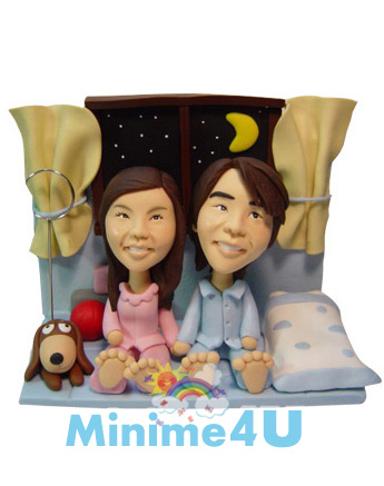 Romatic couple mini me doll 