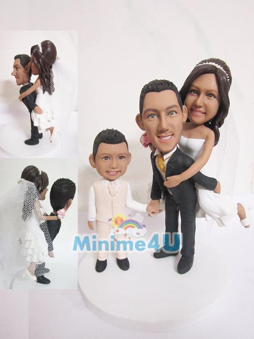 wedding cake topper family set