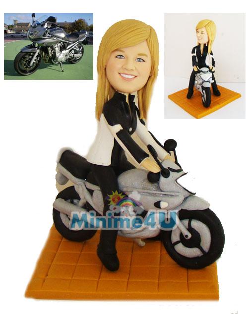 female motorcycle rider