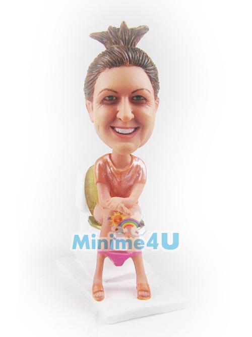 funny toilet lady mini me