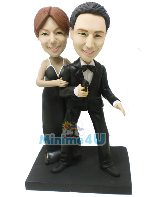 007 bond agent wedding cake topper