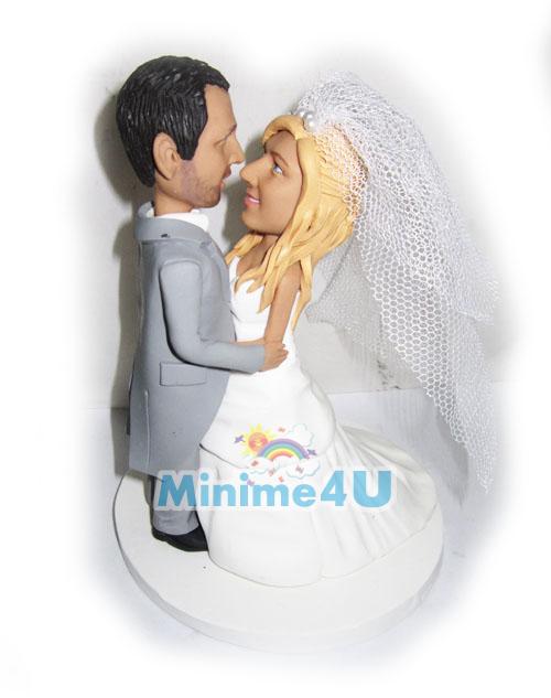 kiss me custom wedding cake topper