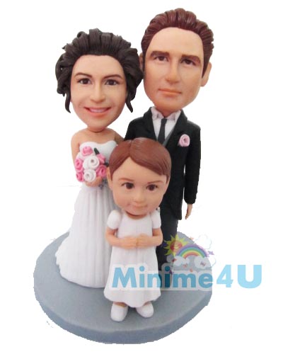 wedding cake topper for family set